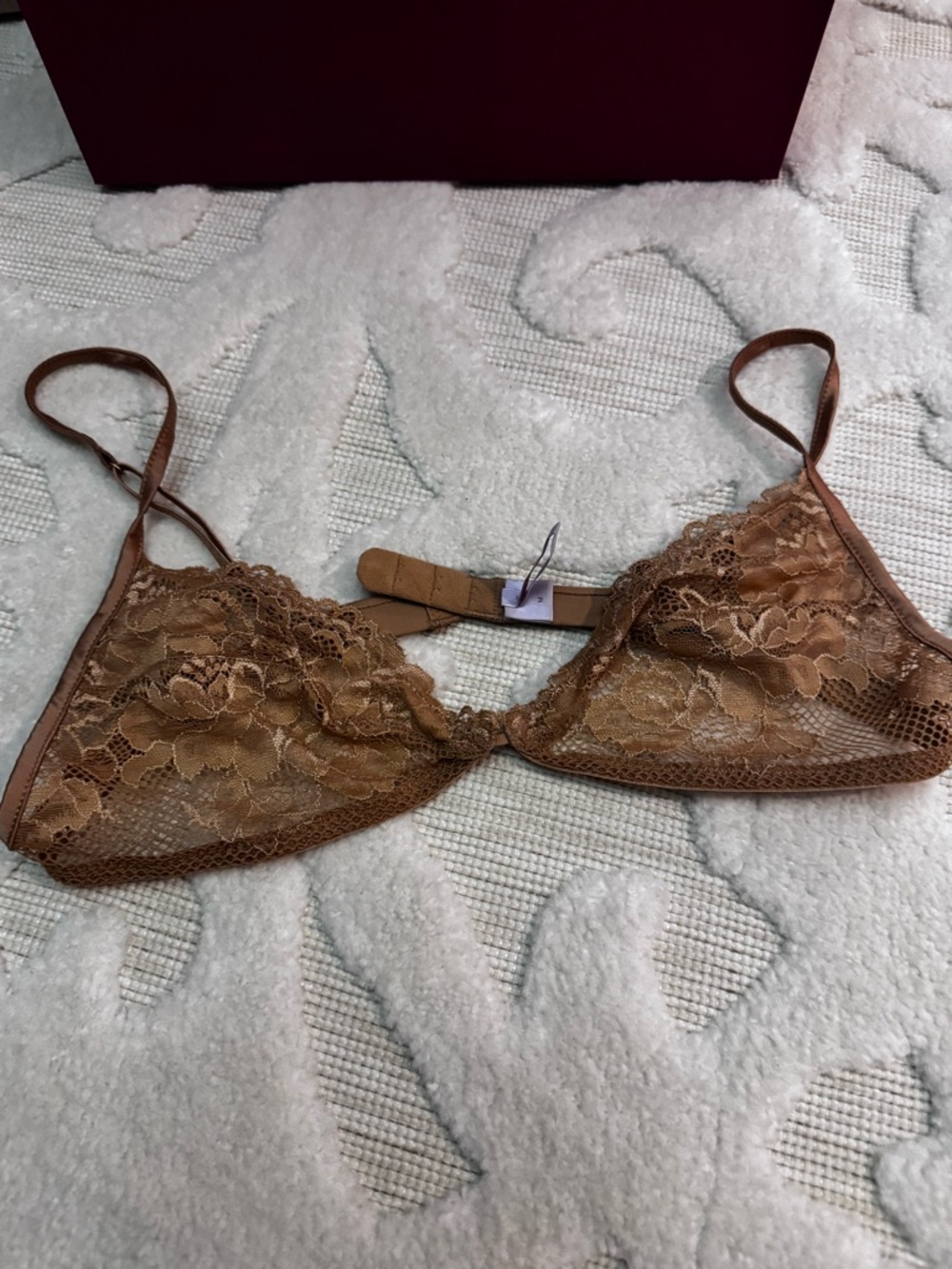 Savage X Fenty Unlined Lace Bralette - Sand